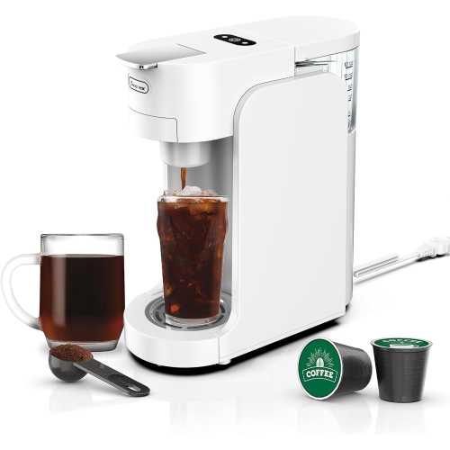GREEN SCENIC  Capsule Coffee Machine Household Mini Small Fully Automatic Espresso Coffee Machine Multifunctional - In White