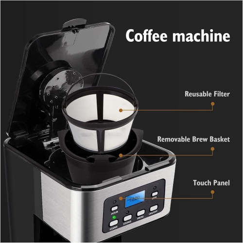 1.5L American drip coffee machine with keep warm and reserve function