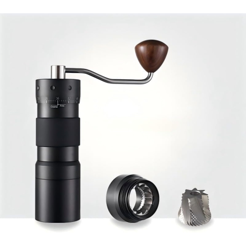 Moulin à café à manivelle, moulin à café à dents fantômes, aspiration magnétique, petit noyau en acier domestique pour l'extérieur, réglage externe,