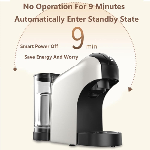 Italian coffee machine single cup coffee machine capsule coffee machine with removable water tank home cappuccino latte machine - black