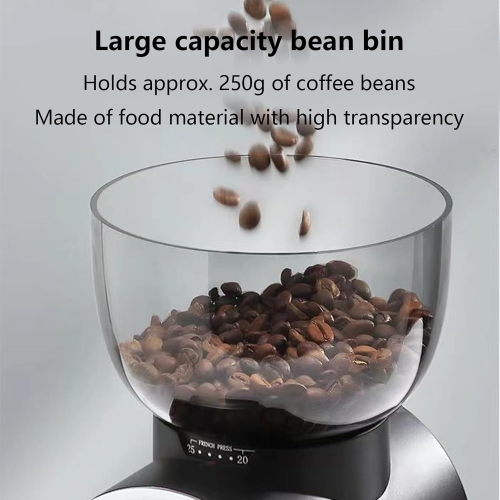 Coffee Grinder, 80W Electric Coffee Maker, Coffee Bean Grinder, 25 Coarse and Fine Settings, for Espresso/Drip Coffee/French Press Coffee/Americano,