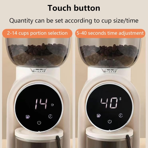 Coffee Grinder, 80W Electric Coffee Maker, Coffee Bean Grinder, 25 Coarse and Fine Settings, for Espresso/Drip Coffee/French Press Coffee/Americano,