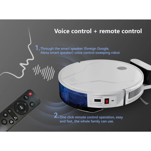 Powerful vacuuming and mopping robot - 3000Pa suction, 200 square meters of mopping area, voice control, automatic charging, suitable for pet hair