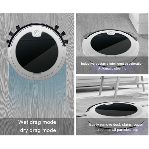 3-in-1 robot vacuum cleaner, intelligent obstacle avoidance, HEPA filter, USB charging, super quiet, strong suction, suitable for household cleaning