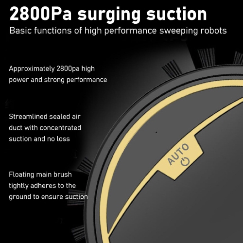 Ultra-Slim Robot Vacuum Cleaner and Mop - 1800Pa Suction Power, Remote Control, Automatic Mopping, Cleans Under Furniture, Accessories Included