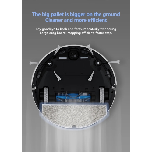 3000Pa+ smart vacuuming and mopping robot - gyroscope navigation, self-charging, 2-in-1 water tank, compatible with Alexa/Google Home Black