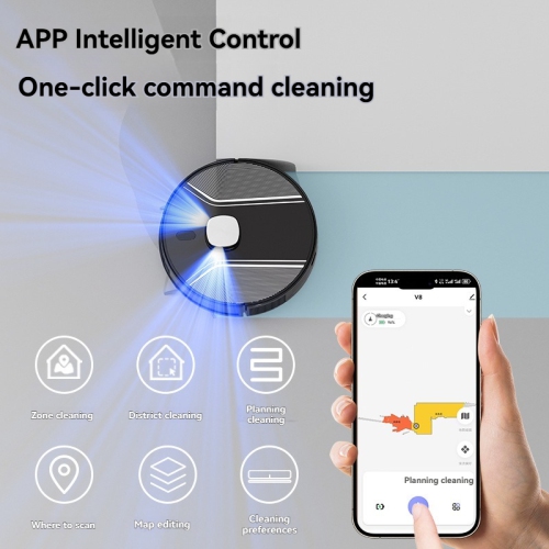 3500Pa laser robot vacuum cleaner, self-charging, AI obstacle avoidance, anti-tangling, 600ml water tank, 99% pick-up rate – smart home cleaning