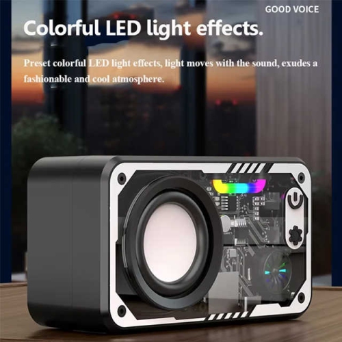 V1 Portable Wireless Speaker Stereo RGB Light Christmas Gift Outdoor Use Audio Equipment/Amplifier/Speaker