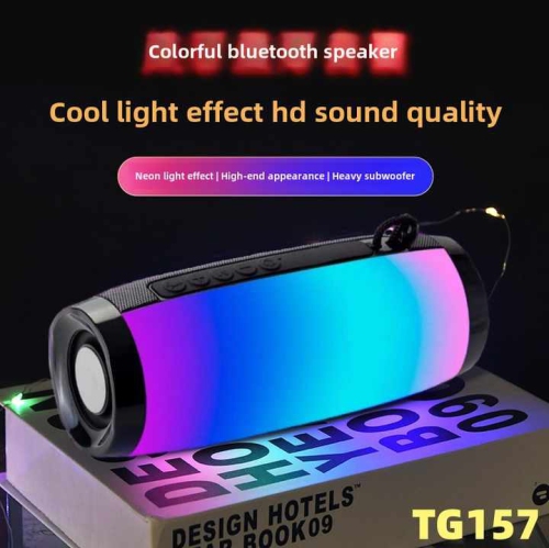 Portable Bluetooth Speaker with RGB LED Lighting and Subwoofer Mini Audio Waterproof Creative Gift