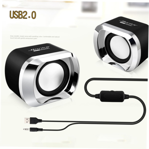 Computer Compact Stereo Speakers Wired Multimedia Computer Speakers Suitable for Home Loud Volume Laptop Desktop Computer