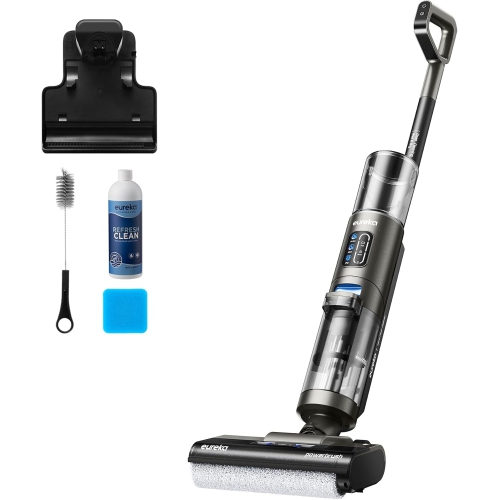 Eureka Cordless Wet Dry Vacuum Cleaner Self Cleaning Vacuum and Mop Combo, Good for Hard Floors Pet Hair Sticky Messes, RapidWash NEW430BLC, Blue