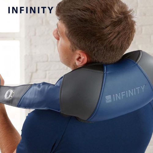 Infinity Cordless Shiatsu Neck Shoulders and Body Massager with Heat 5+ Hours Runtime Between Charges