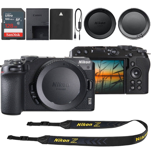 NIKON  Z 30 Mirrorless Camera Body And Sandisk Ultra 128GB Sdxc Uhs I Memory Card