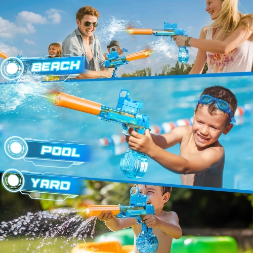 Pistolet à eau électrique Maxxus pour enfants avec portée de pulvérisation élevée de 32 pi idéal pour les fêtes dans la piscine, la plage, la cour et