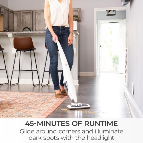 Kenmore DS1030 Cordless Stick Vacuum Cleaner – 2-Speed Power Suction, LED Headlight, 45min Runtime, Removable Dust Cup, 2-in-1 Handheld for Hardwood