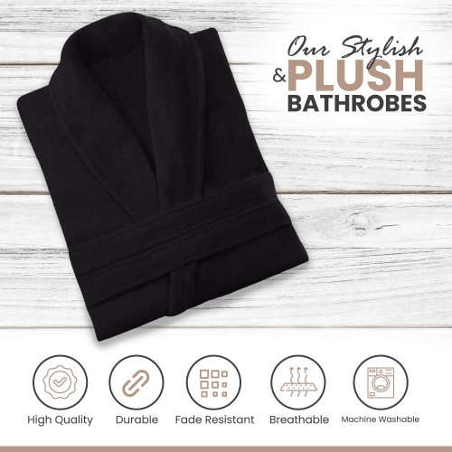 Canadian Linen Women Shawl Collar Terry Cotton Bathrobe, Soft Absorbent Loungewear Sleepwear Nightgown, Shower bath Spa Pool