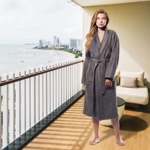 Terry Cloth Bathrobes for Women 100% Cotton Robes Soft Women Bathrobe Towel Spa Robe adult Hotel Robe Warm Bathrobe