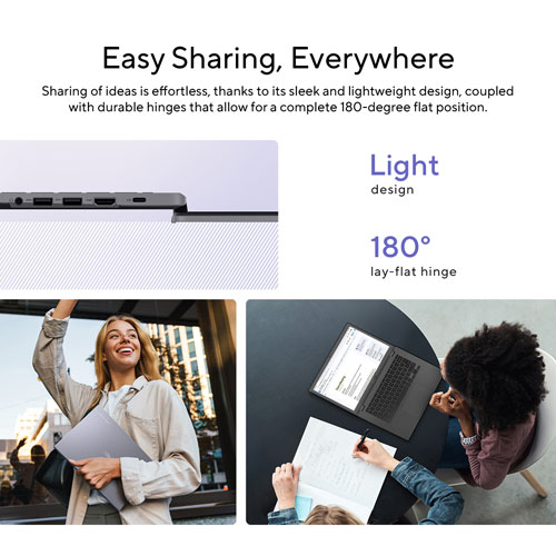 ASUS CX34 Chromebook Plus 14" Touchscreen Chromebook - Rocky Grey (Intel Core i3-1315U/128G UFS/8GB RAM/ChromeOS)
