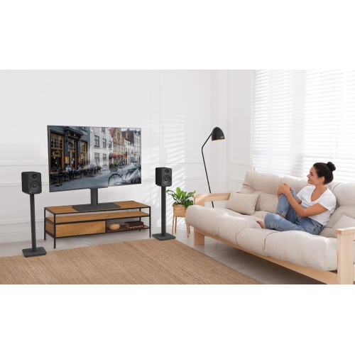 Open Box - Kanto YU4 140W Powered Speakers with 4” Woofer, Bluetooth & Phono Preamp, Auto Standby & Startup, Remote Included