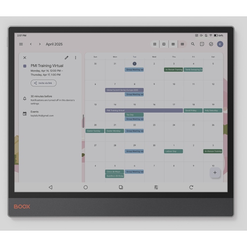 BOOX Tab X C: 13.3-inch Colour E-Ink Tablet | 6G 128G | Dual-tone Front Light | Note-Taking( support BOOX InkSpire Stylus)