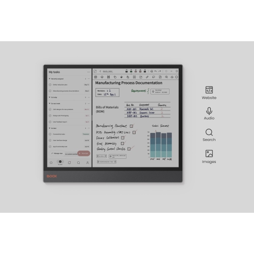 BOOX Tab X C: 13.3-inch Colour E-Ink Tablet | 6G 128G | Dual-tone Front Light | Note-Taking( support BOOX InkSpire Stylus)