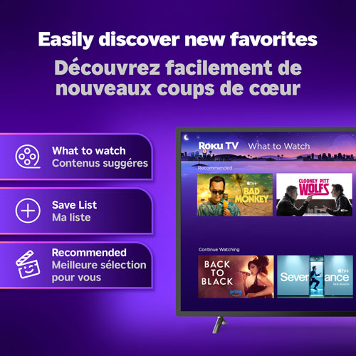 Lecteur multimédia de diffusion en continu Streaming Stick Plus 4K de Roku avec télécommande