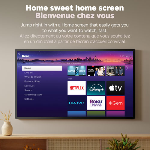 Lecteur multimédia de diffusion en continu Streaming Stick Plus 4K de Roku avec télécommande