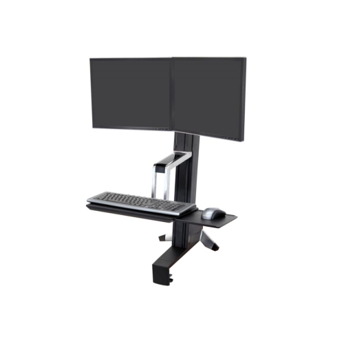 Refurbished - Ergotron WorkFit-S, Dual Monitor Sit-Stand Workstation