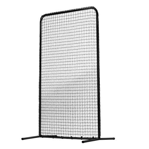 VEVOR 7x4 ft I Screen Baseball for Batting Cage, Baseball Softball Safety Screen, Body Protector Portable Batting Screen with Carry Bag & Ground