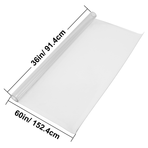 Housse de table en plastique VEVOR de 36 x 60&nbsp;po, protecteur de table transparent épais 2&nbsp;mm, tapis de bureau rectangulaire transparent,