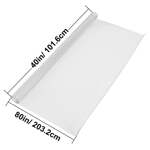 VEVOR 40 x 80 Inch Plastic Table Cover, 1.5 mm Thick Clear Table Protector, Rectangle Clear Desk Mat, Waterproof & Easy Cleaning for Office Dresser