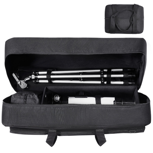VEVOR 30” Telescope Case, Telescope Storage Bag with Fixed Buckles, Multi-Pocket & Detachable Divider, Shock-Absorbent Telescope Travel Carrying Case