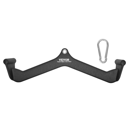 VEVOR LAT Pulldown Attachment, Cable Machine Rowing V-bar Attachment, Tricep Pull Down Bar, Back Strength Training Rubber Coated Handle Grip, Bicep