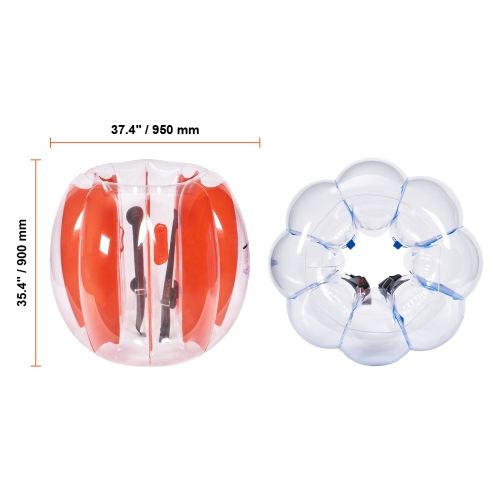 VEVOR 3FT/0.9M Inflatable Bumper Balls 2-Pack , Body Sumo Zorb Balls for Kids & Teens, Durable PVC Human Hamster Bubble Balls for Outdoor Team Gaming