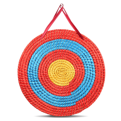 VEVOR 20" Archery Target,3 Layers Arrow Target, Traditional Solid Straw Round Archery Target Shooting Bow,Hand-Made Arrows Target,Coloured Rope