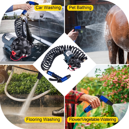Pompe de lavage c.c. VEVOR 12&nbsp;V, 5,5 gal/min 70&nbsp;lb/po², max. Pompe à eau auto-amorçage, avec soupape EPDM, filtre à eau salée universel et