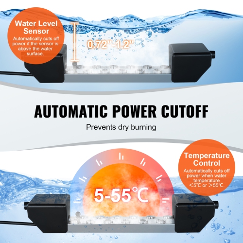 VEVOR 12 Head Ultrasonic Mist Maker, 9000mL/H Ultrasonic Fogger, Mist Maker with 300W IP67 Waterproof Power Supply, Buoy, Replacement Discs, for