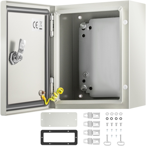 VEVOR  10 X 8 X 6" Nema Metal Case, Nema 4X Metal Electric Enclosure, Ip66 Water & Dust Resistant, Suitable for Both Outdoor & Indoor Use, Includes