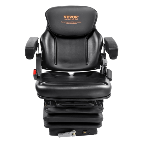 VEVOR 3-level Shock Absorption Universal Tractor seat Suspension, Fold Down Forklift Seat with Adjustable Angle Back, Micro Switch, Seatbelt and