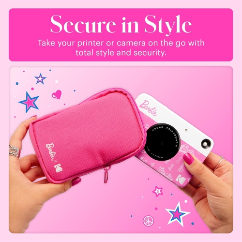 Kodak x Barbie Printomatic Instant Print Camera, Iconic Style Case + Zink Paper - Bundle