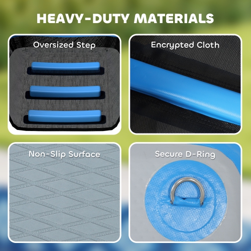 PawHut – 60 Échelle flottante en canard pour chiens jusqu'à 300&nbsp;lb, rampe antidérapante pour la piscine, le lac, le bateau, le quai