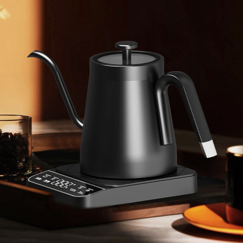 Smart hand-pour electric kettle – accurate temperature display, touch panel, 24-hour heat preservation, gooseneck spout, stainless steel design