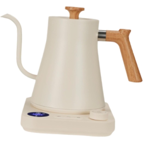 1200W gooseneck kettle electric kettle - 900ml, adjustable temperature, fast heating, memory function, suitable for hand-poured coffee/tea (white)