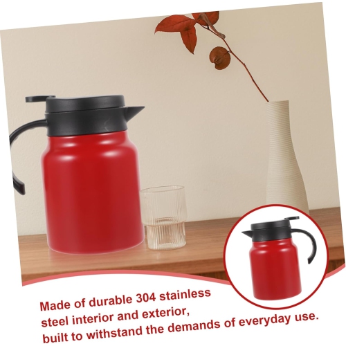 304 stainless steel coffee pot - 800 ml vacuum thermos, double-layer vacuum household hot water kettle, simple hand-poured coffee pot