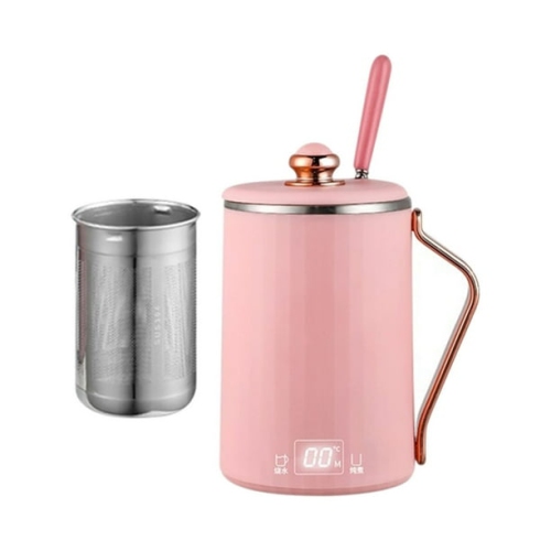 Multifunctional travel electric kettle - 450 ml, 300 watt fast boiling, 304 stainless steel, 4 temperature presets + LCD display, smart touch, with