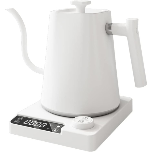 Smart gooseneck kettle electric kettle - precise temperature control, 1200W fast heating, anti-drip spout, 900ml home/office/coffee shop