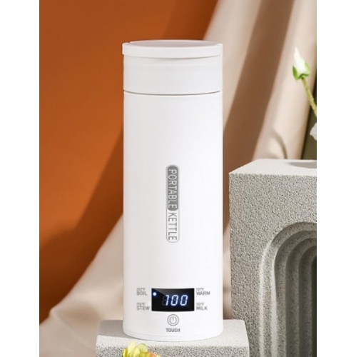 Bouilloire de voyage de 500&nbsp;ml – ébullition rapide en 5-7 minutes, affichage LCD, arrêt automatique, antifuite, acier inoxydable 316, Trousse de