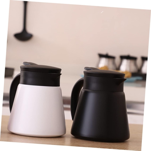 304 stainless steel coffee pot - 800 ml vacuum thermos, double-layer vacuum household hot water kettle, simple hand-poured coffee pot