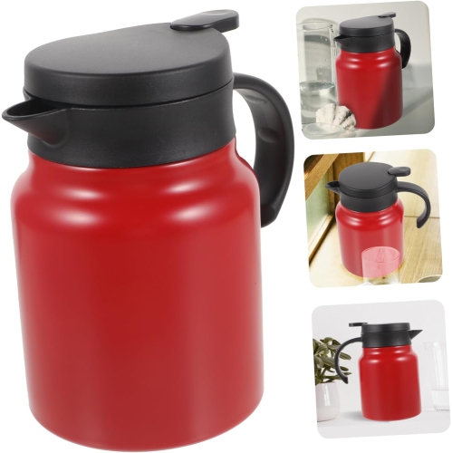 304 stainless steel coffee pot - 680 ml vacuum thermos, double-layer vacuum household hot water kettle, simple hand-poured coffee pot