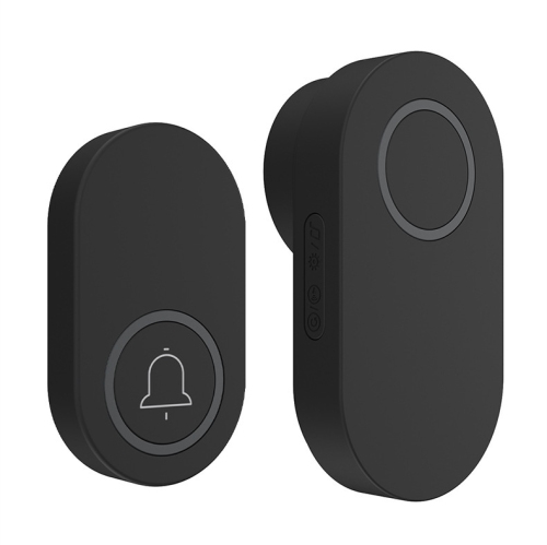 Long distance through the wall smart electronic wireless doorbell home loud volume, easy to install - black